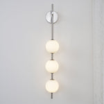 Vertical Globe Plug In Wall Lamp