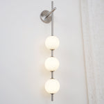 Vertical Globe Plug In Wall Lamp