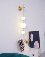 Vertical Globe Plug In Wall Lamp