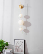 Vertical Globe Plug In Wall Lamp