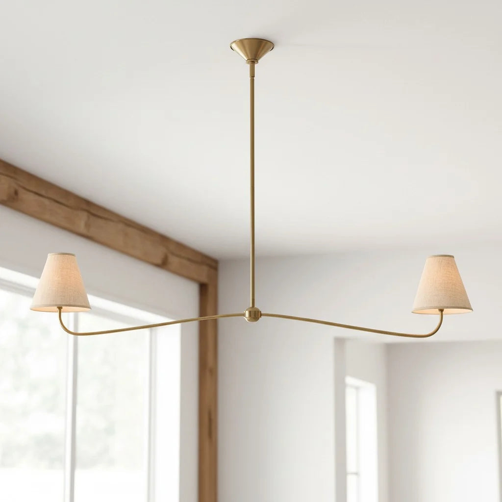 vintage-arc-arm-multi-heads-fabric-chandelier