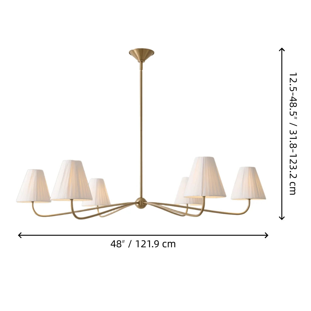 vintage-arc-arm-multi-heads-fabric-chandelier