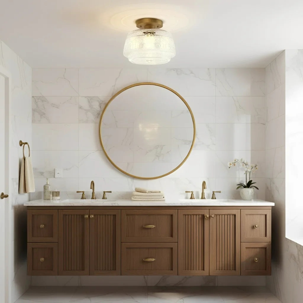vintage-pattern-glass-flush-ceiling-light