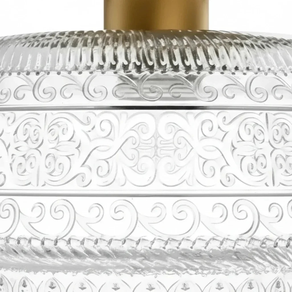 vintage-pattern-glass-flush-ceiling-light