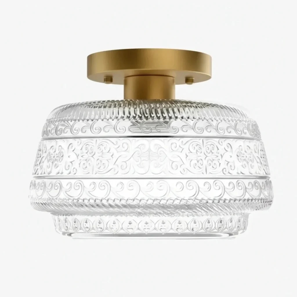 vintage-pattern-glass-flush-ceiling-light