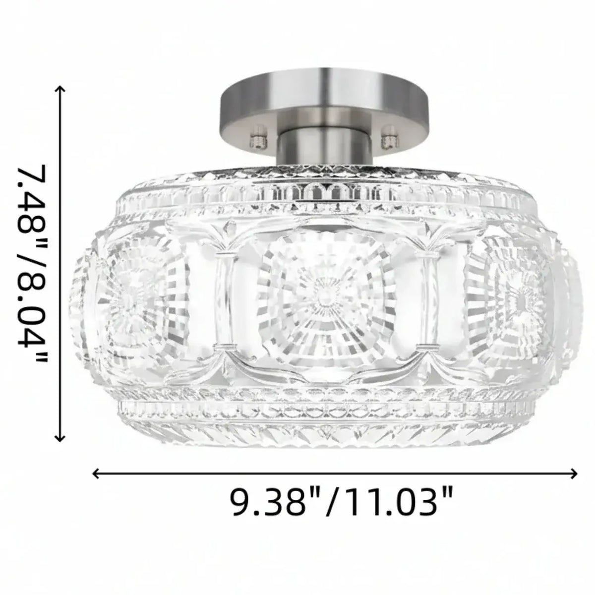 vintage-pattern-glass-round-semi-ceiling-light