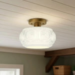 vintage-pattern-glass-round-semi-ceiling-light