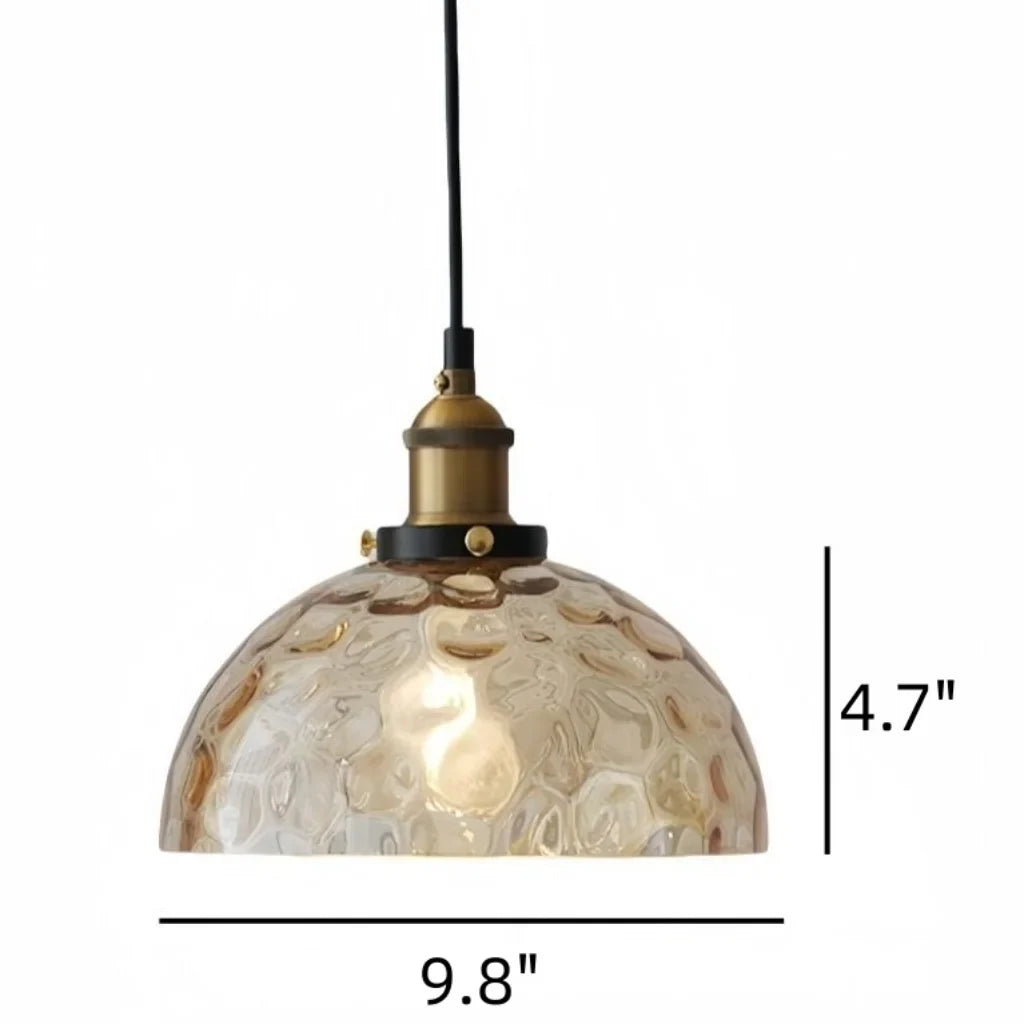 vintage-textured-glass-dome-pendant-light