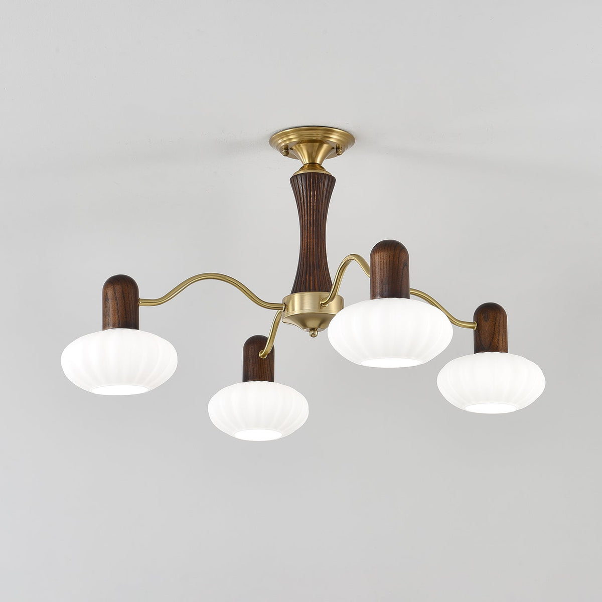 Walnut C Embrace Chandelier
