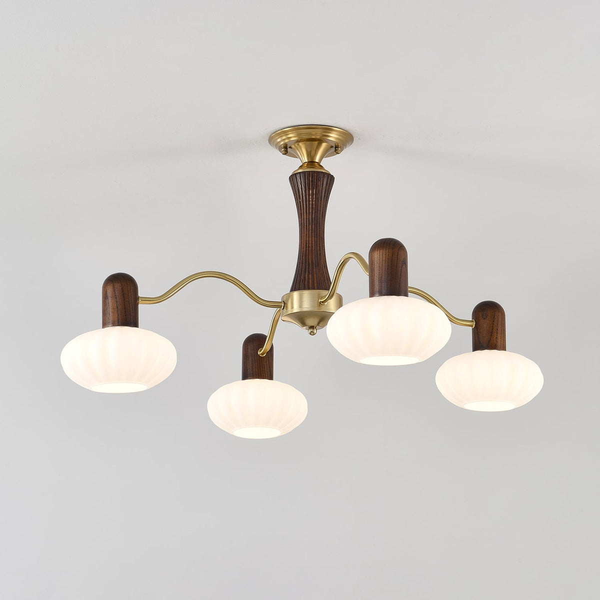 Walnut C Embrace Chandelier