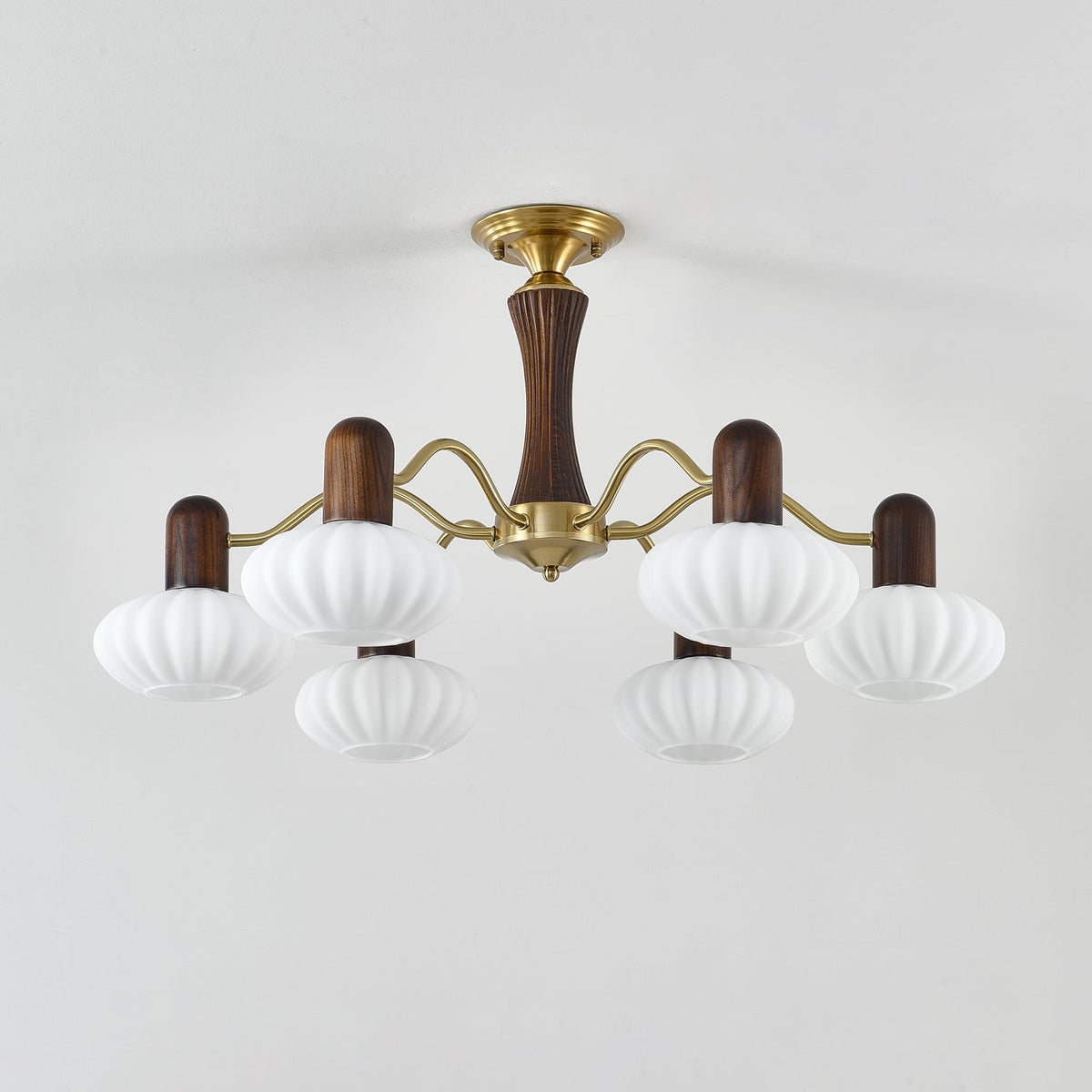 Walnut C Embrace Chandelier