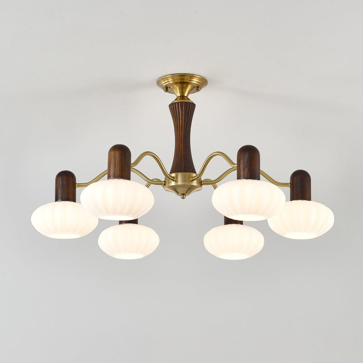 Walnut C Embrace Chandelier