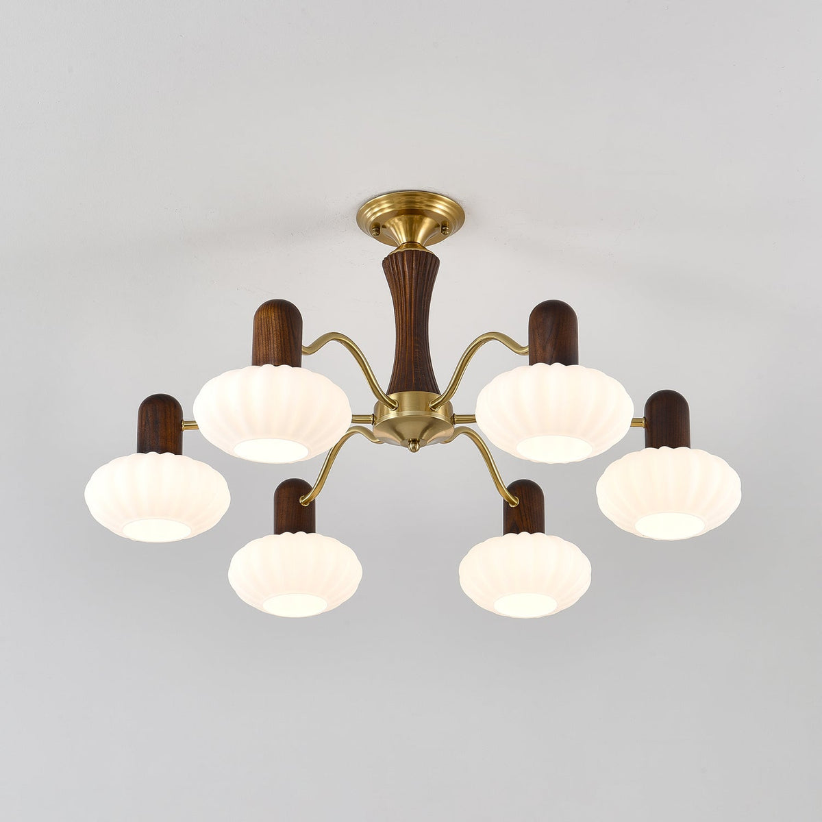 Walnut C Embrace Chandelier