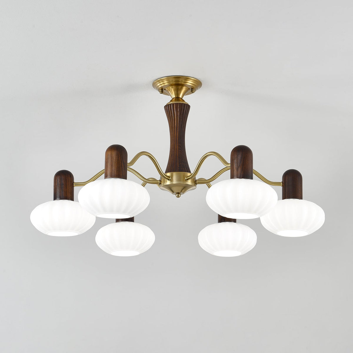 Walnut C Embrace Chandelier