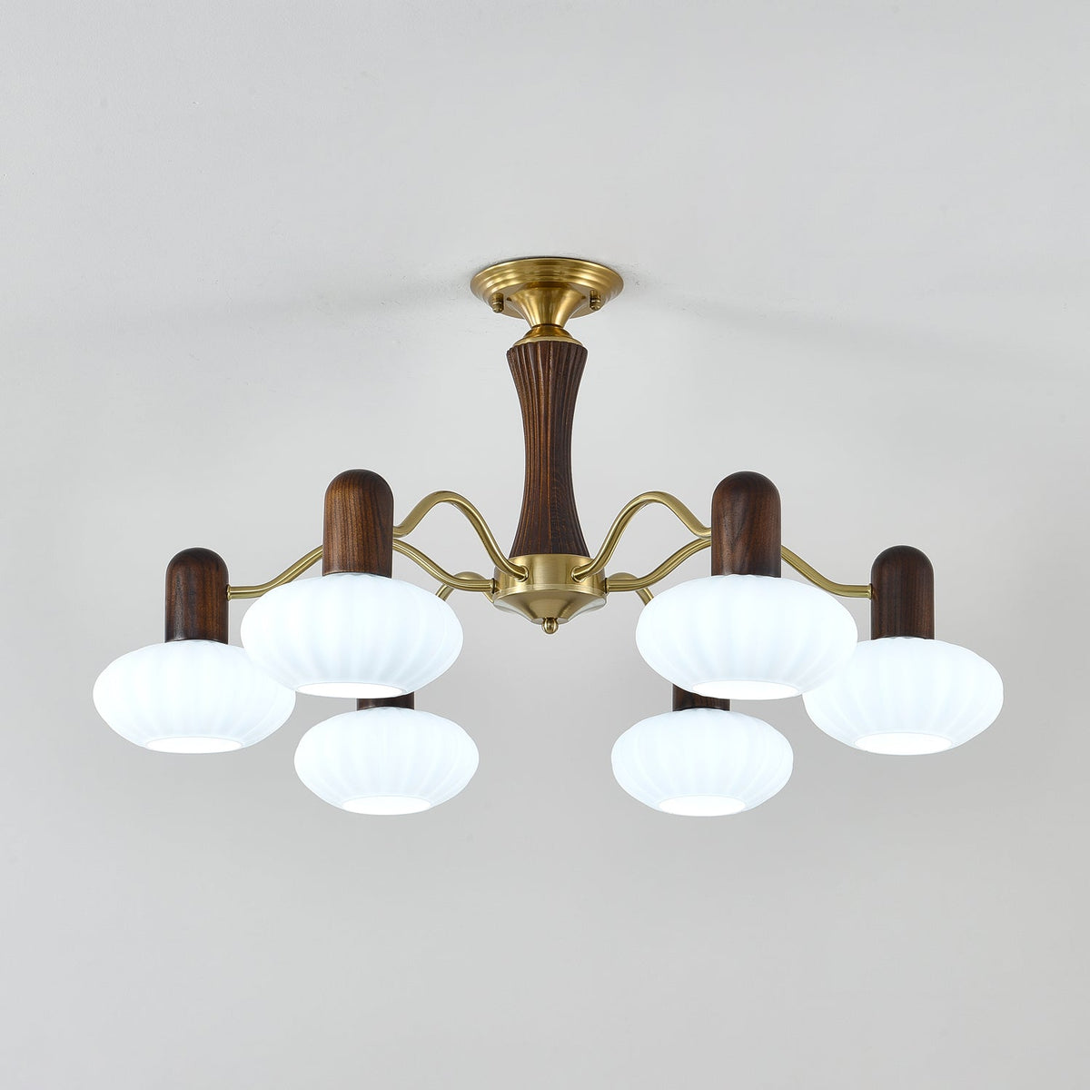 Walnut C Embrace Chandelier