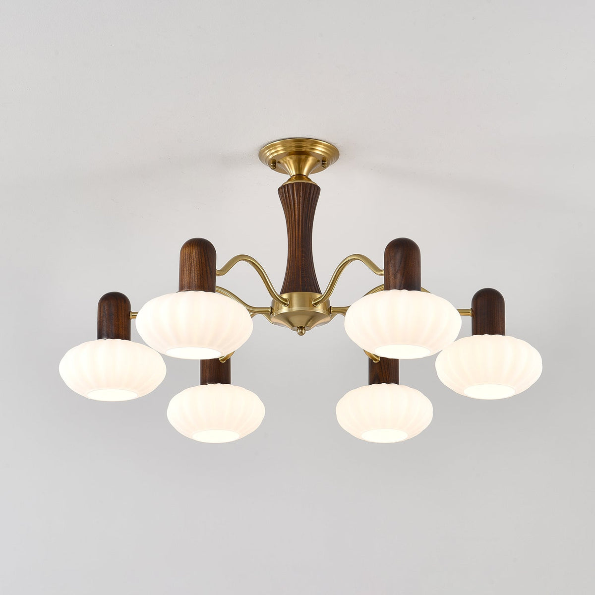 Walnut C Embrace Chandelier