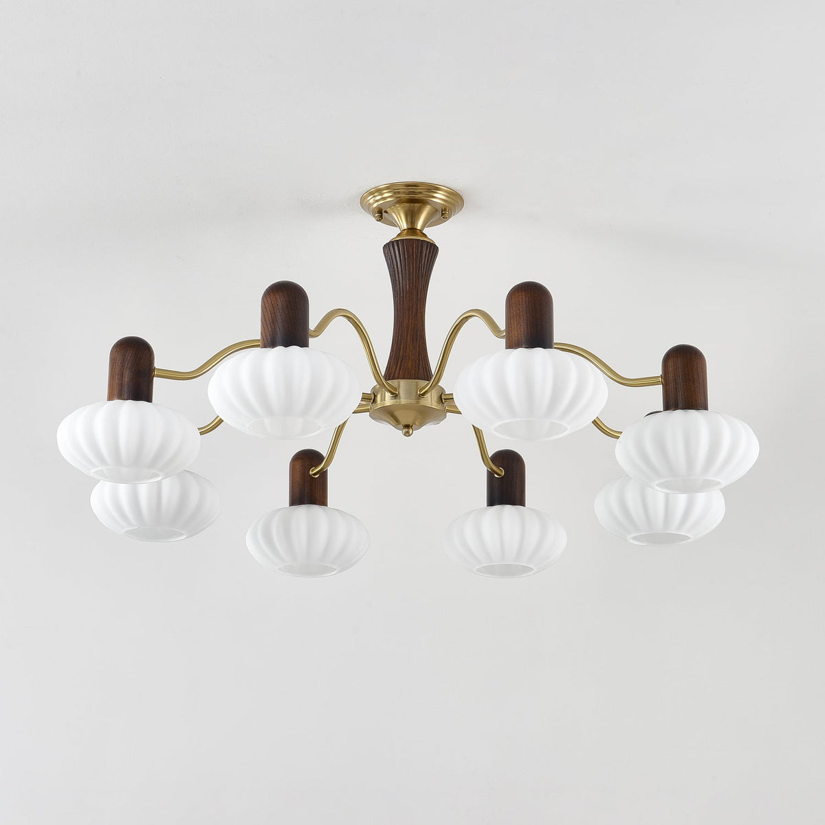 Walnut C Embrace Chandelier
