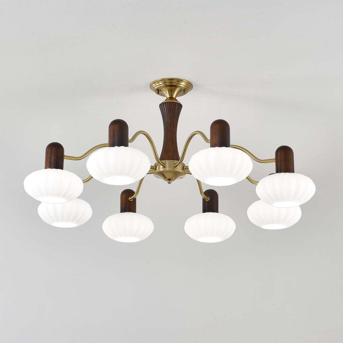 Walnut C Embrace Chandelier