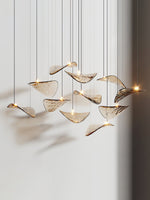 Wave Leaf Gasolier Floating Chandelier