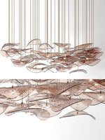 Wave Leaf Gasolier Floating Chandelier