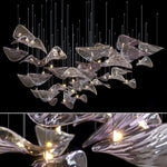 Wave Leaf Gasolier Floating Chandelier