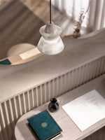 White Alabaster Pendant Light