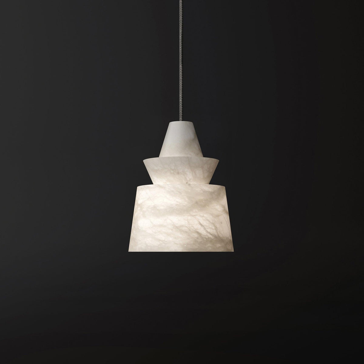 White Alabaster Pendant Light