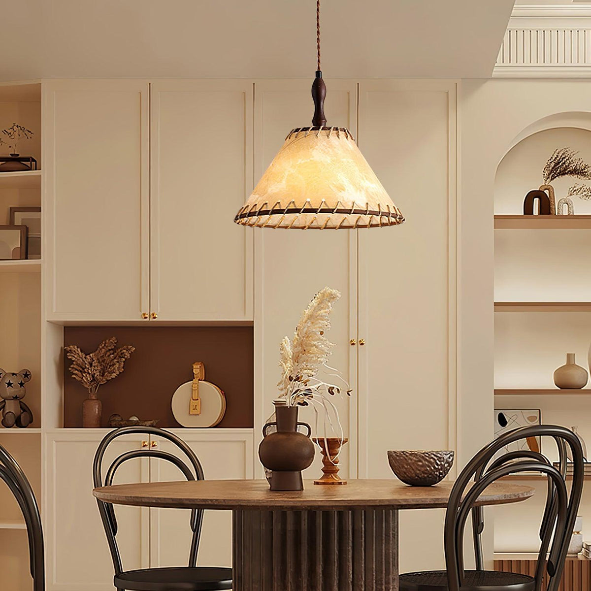 Wood And Fabric Series Pendant Lamp
