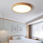 Wooden Geometric Ceiling Light Round Square