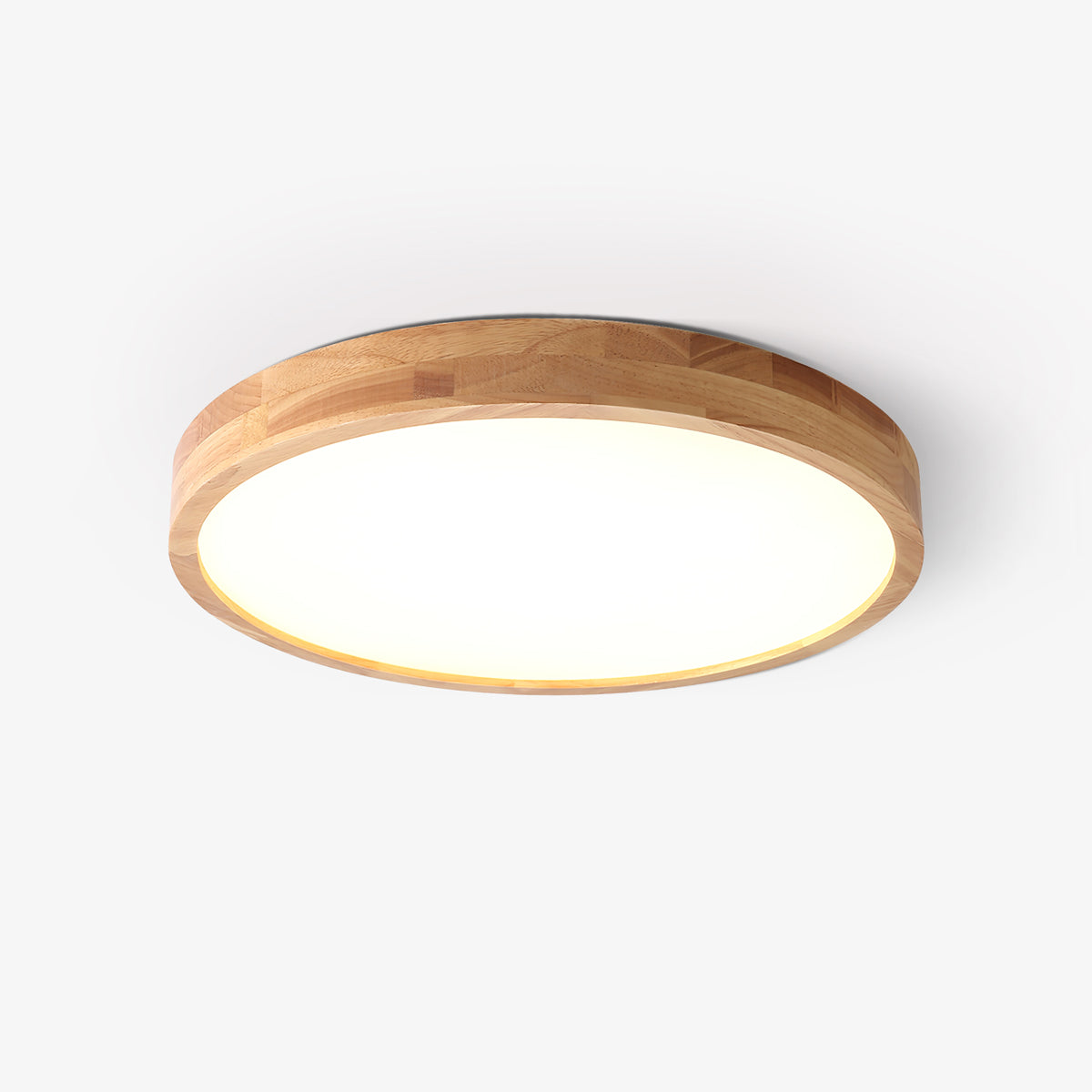 Wooden Geometric Ceiling Light Round Square
