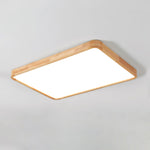 Wooden Geometric Ceiling Light Round Square