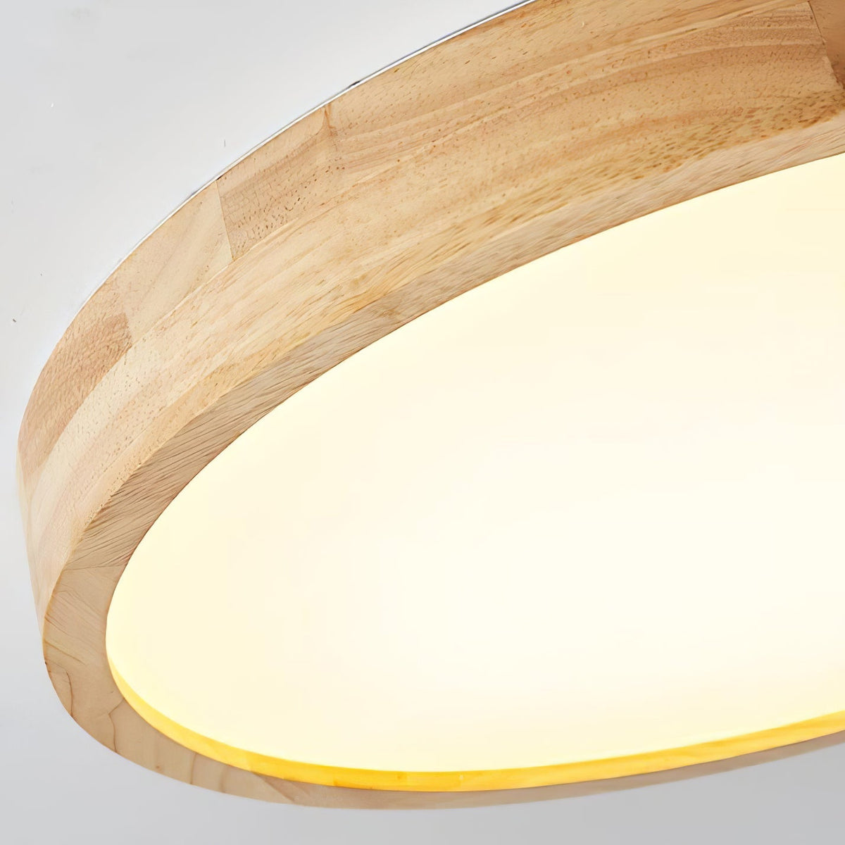 Wooden Geometric Ceiling Light Round Square