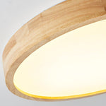 Wooden Geometric Ceiling Light Round Square