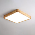 Wooden Geometric Ceiling Light Round Square