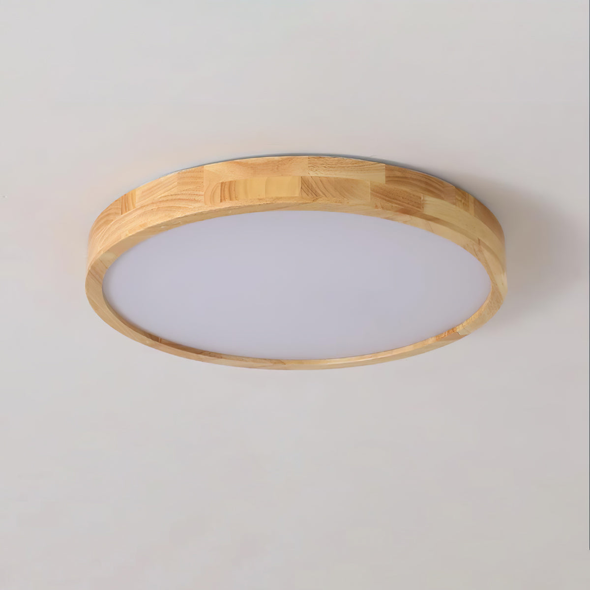 Wooden Geometric Ceiling Light Round Square