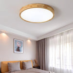 Wooden Geometric Ceiling Light Round Square