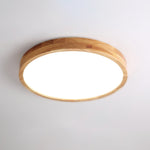Wooden Geometric Ceiling Light Round Square