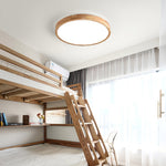 Wooden Geometric Ceiling Light Round Square