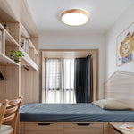 Wooden Geometric Ceiling Light Round Square