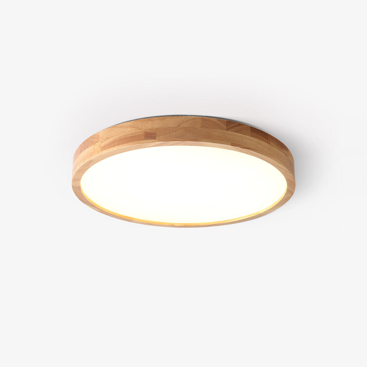 Wooden Geometric Ceiling Light Round Square