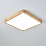 Wooden Geometric Ceiling Light Round Square
