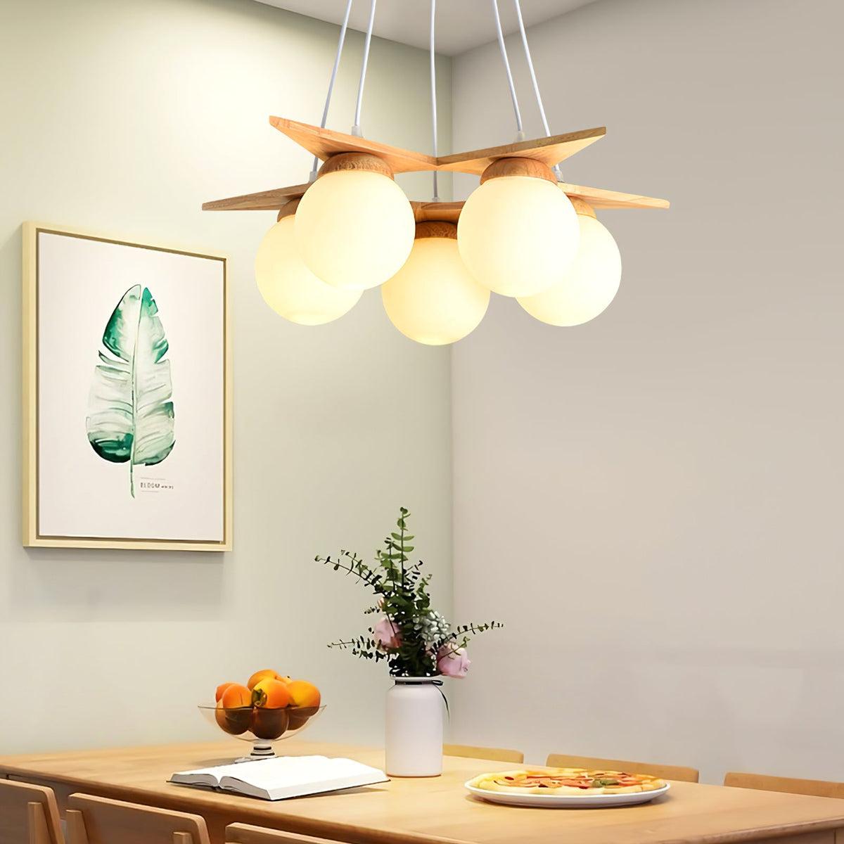 wooden-star-with-glass-chandelier