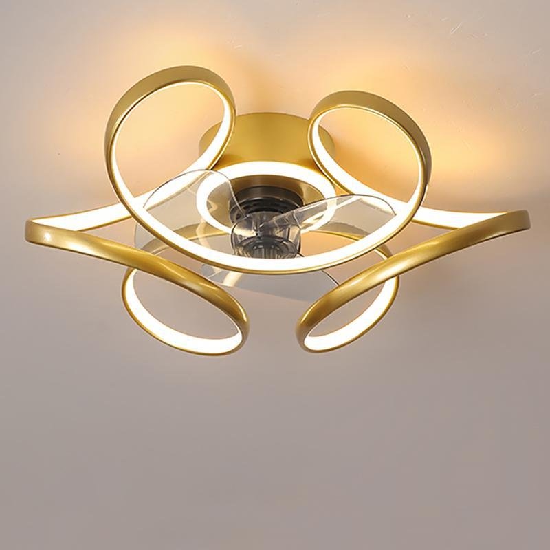 18' Flower Shaped Modern Ceiling Fans Light with Remote Chandelier with Fan