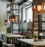 nordic-woody-metal-pendant-led-light-with-tea-colored-glass-shade