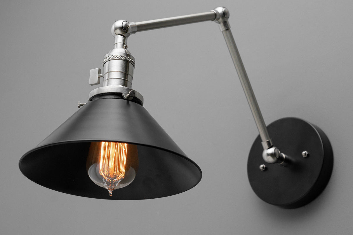 black-shade-light-adjustable-sconce-drafting-light-wall-sconce-light-bathroom-lighting-industrial-light-sconce-lighting