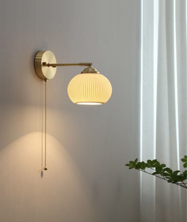 ribbed-ceramic-wall-light-in-lantern-ball-shape