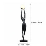 hermes-modern-minimalist-resin-lady-sculpture-sphere-glass-shade-floor-light