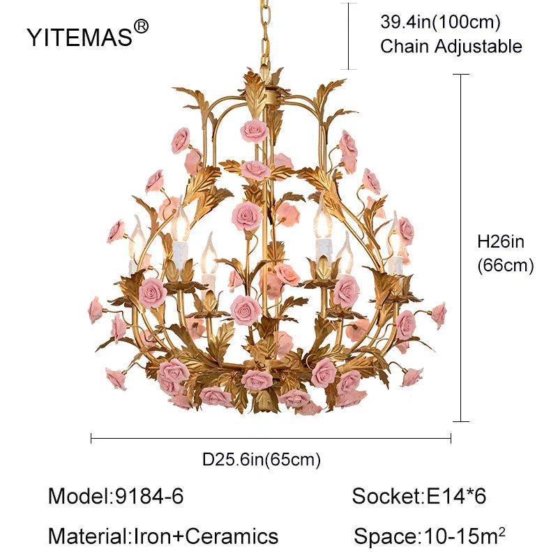 pink-ceramic-flower-chandelier-luxury-gold-princess-chandelier-for-girls-room