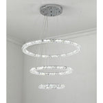 3 4 Light Led Tiered Chandelier Led Crystal Ring Hanging Pendant Light