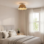 bohemian-style-scallop-rattan-flush-mount-ceiling-light